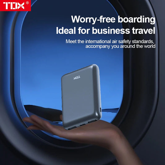 Mini Power Banks 5000mAh TDX Fast Charge  Mobile Supply Pocket Usb Ultra Mobile Large Capacity External Battery Charge