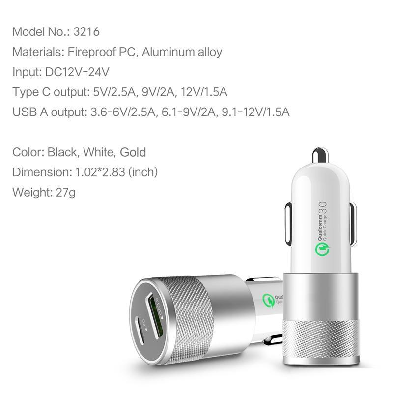 Premium QC3.0 PD Fast Car Charger for iPhone 11/ Pro/ Pro Max/ X/ XS