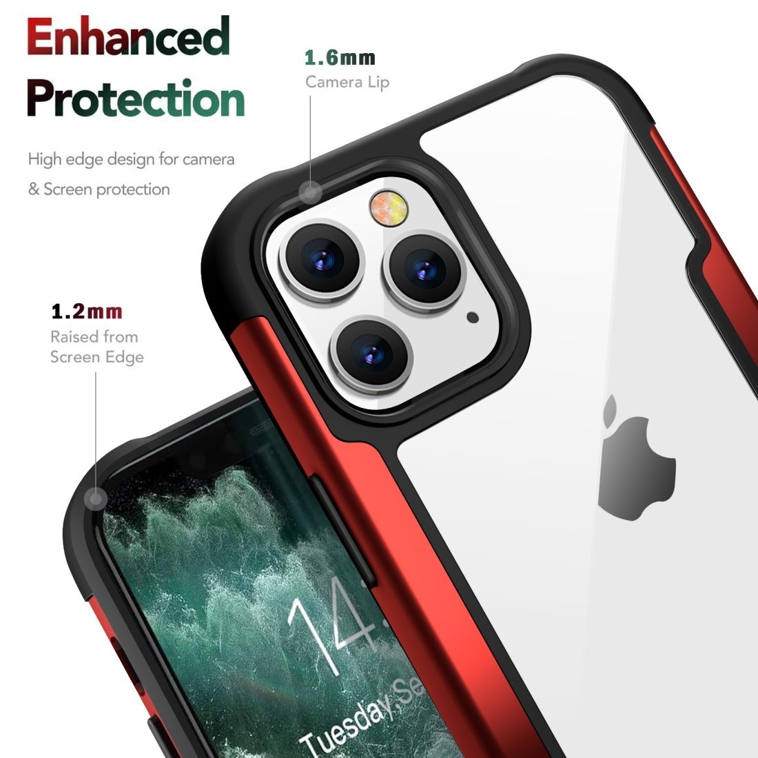 AMZER Ultra Hybrid SlimGrip Case for iPhone 12 Pro Max With Clear