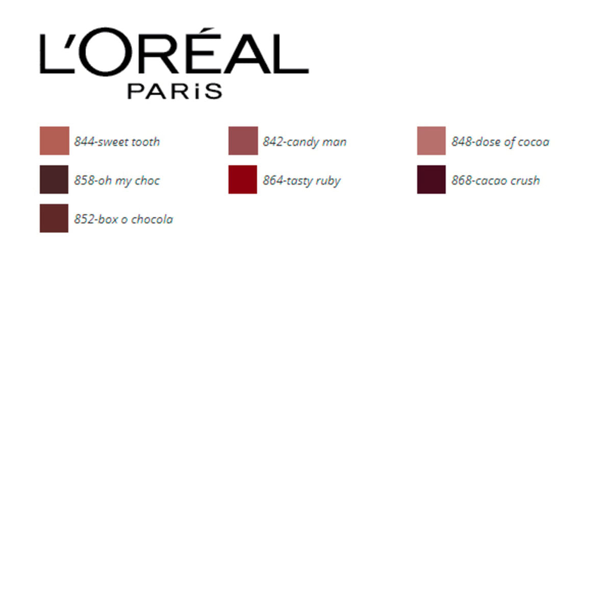 Lipstick Les Chocolats L'Oreal Make Up (7,6 ml)