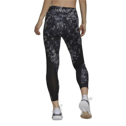 Sport leggings for Women Adidas D2M Print High-Rise Black