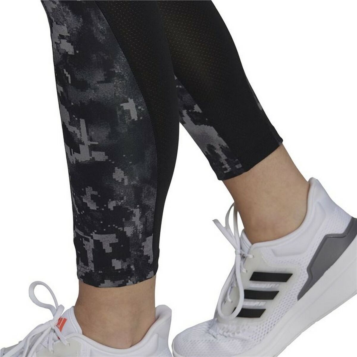 Sport leggings for Women Adidas D2M Print High-Rise Black