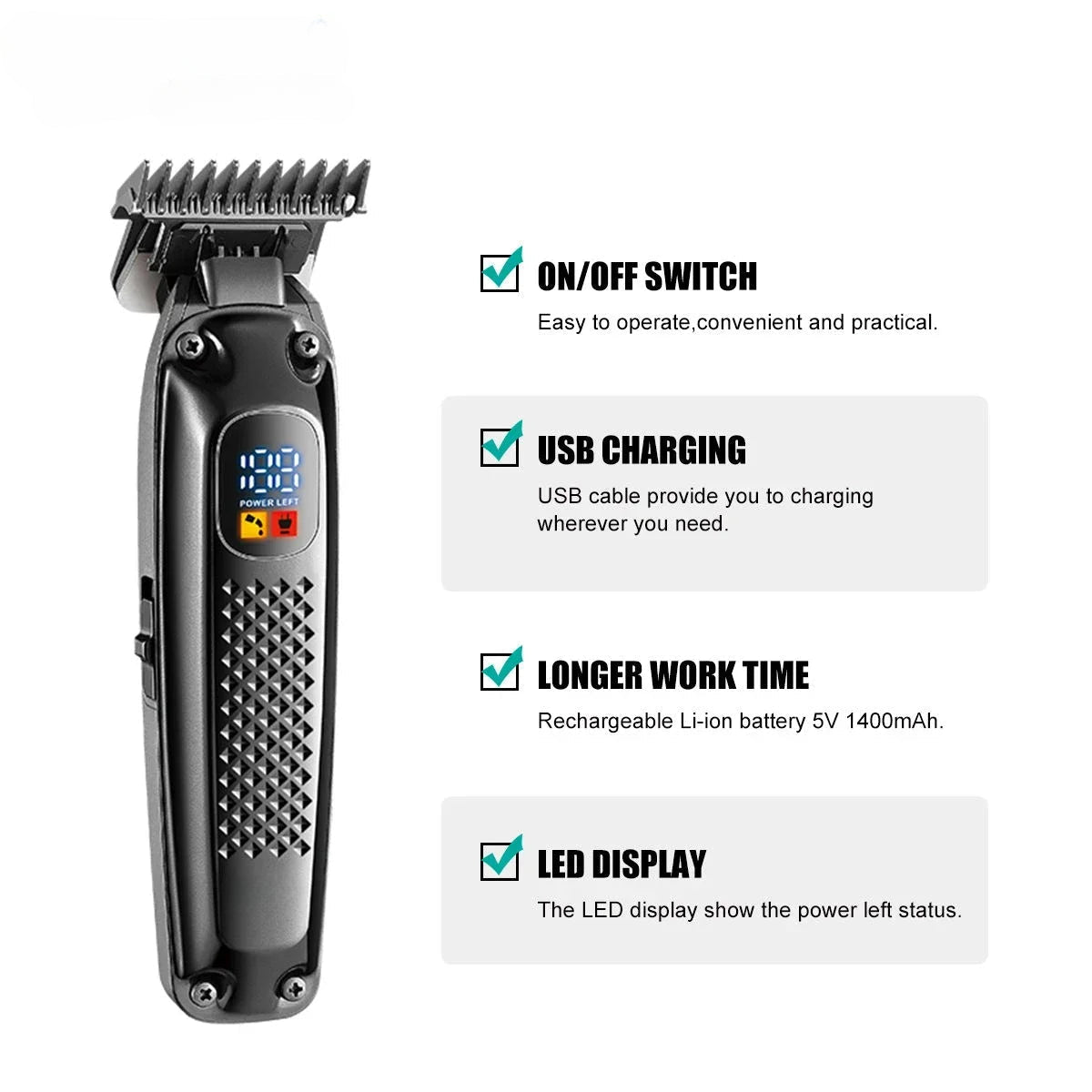 Hair Cutting Machine Professional Hair Trimmer Rechargeable Haircut