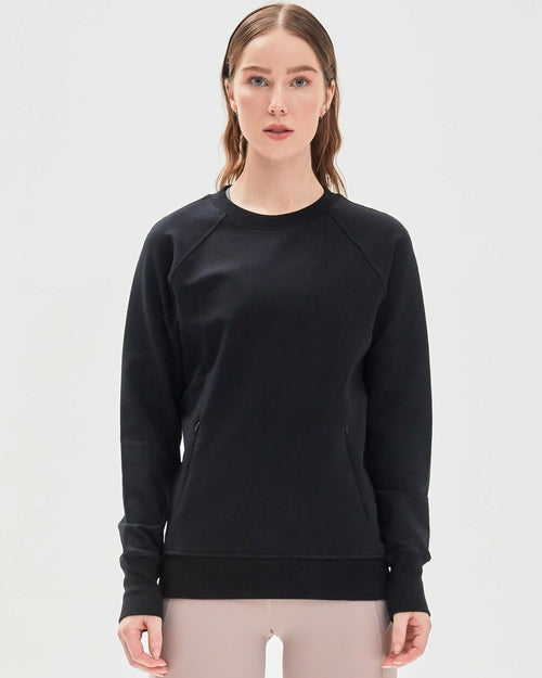 City Zip Slim Crewneck Sweatshirt