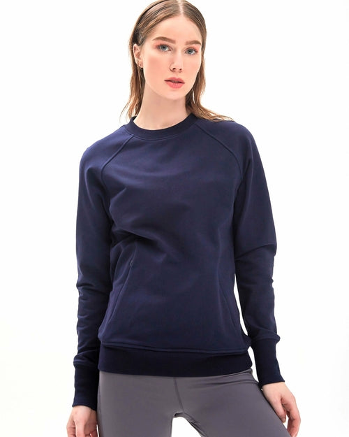 City Zip Slim Crewneck Sweatshirt