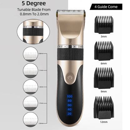 USB Hair Clipper Men Barber Rechargeable Beard Trimmer