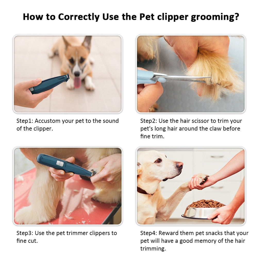 Professional Pet Dog Hair Trimmer Animal Grooming Clippers Cutter