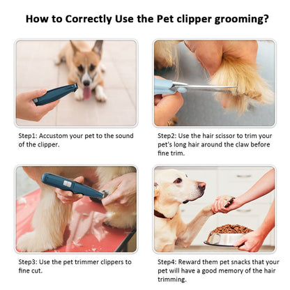 Professional Pet Dog Hair Trimmer Animal Grooming Clippers Cutter