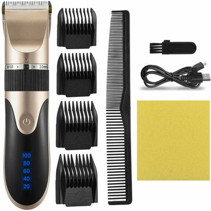 USB Hair Clipper Men Barber Rechargeable Beard Trimmer