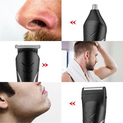 3 In 1 Professional Hair Trimmer Men's Hair Clipper Rechargeable Nose