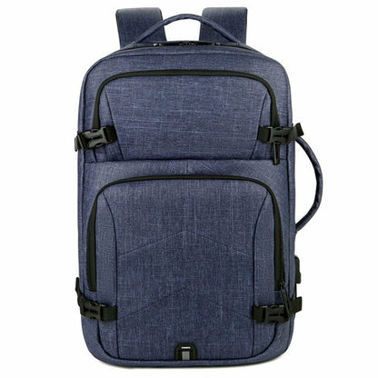 Mens Casual USB Charging Luxury Laptop Backpack Waterproof