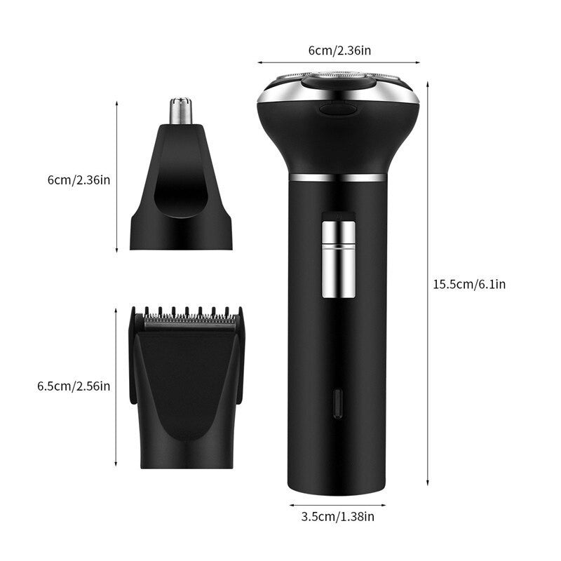 3 In 1 Electric Hair Shavers For Men Nose Beard Ear Trimmer Hair