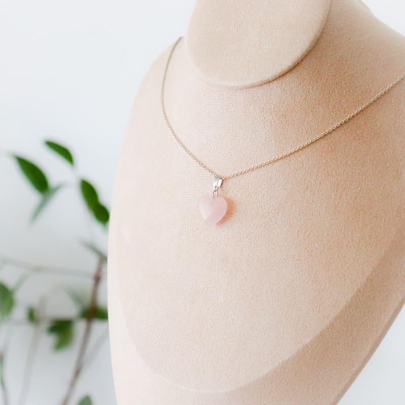 Pendentif | Coeur en Quartz Rose