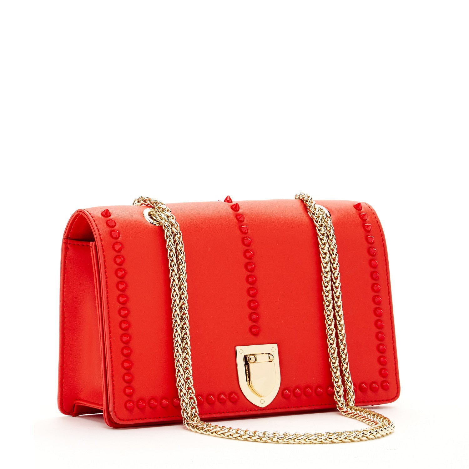 SUSU The Josie Red Leather Purse with Chain