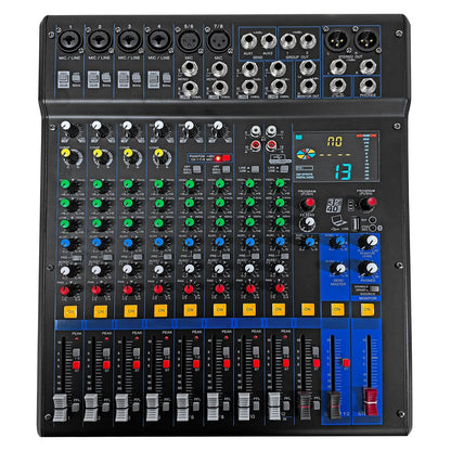 5Core Audio DJ Mixer 12 Channel Sound Board Console w 99 DSP Effect