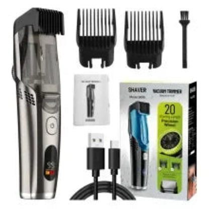 Vacuum Beard Trimmer for Men Adjustable Length with 2 Comb (1-20mm)