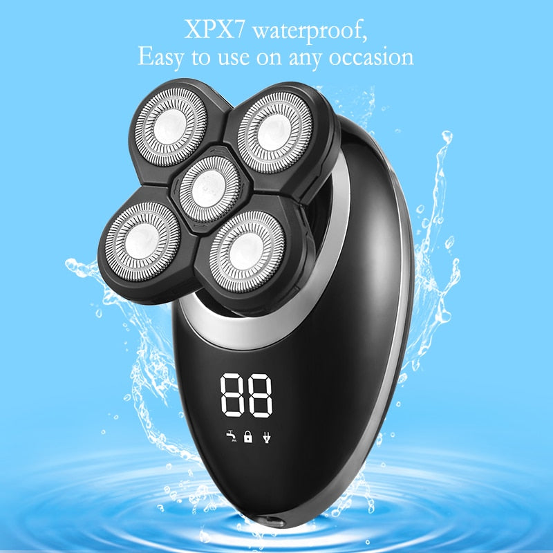 IPX7 Waterproof Electric Shaver Razor for Men Grooming Kit