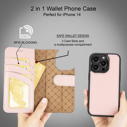 Apple iPhone 14 Series Detachable Leather Wallet Case Colorful - MW