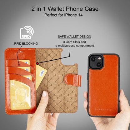 Apple iPhone 14 Series Detachable Leather Wallet Case Colorful - MW