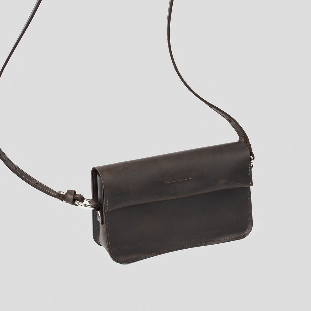 Classy Leather Shoulder Bag (Dark Brown)