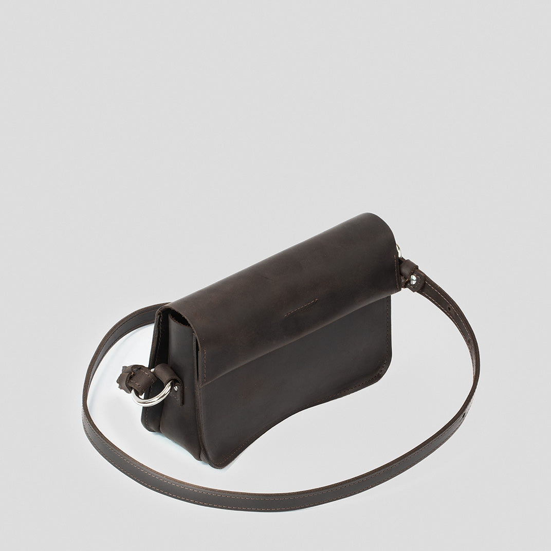 Classy Leather Shoulder Bag (Dark Brown)