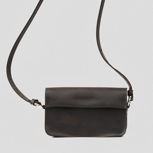 Classy Leather Shoulder Bag (Dark Brown)