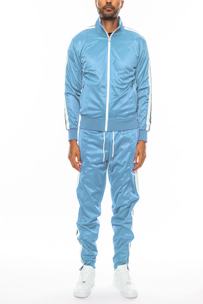 Striped Tape Front Pleat Track Suit