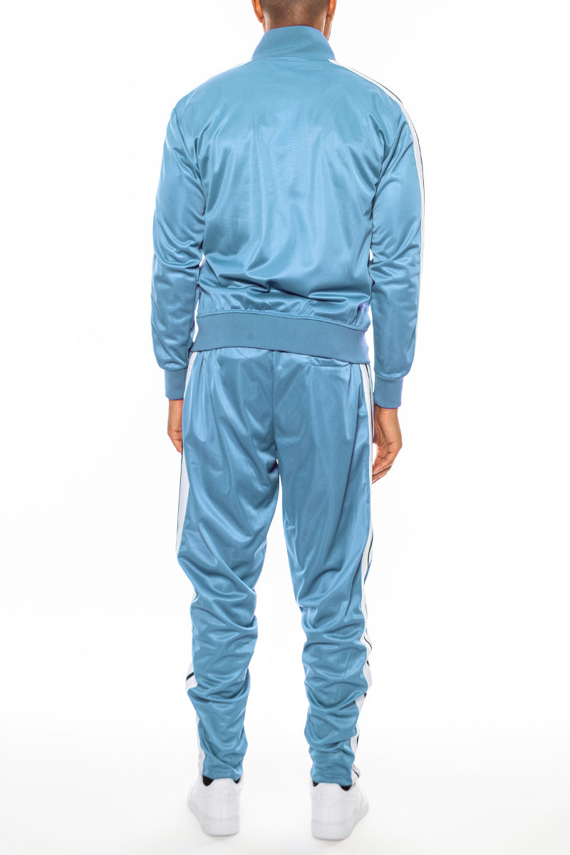 Striped Tape Front Pleat Track Suit