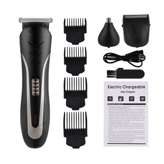 3 In 1 Professional Hair Trimmer Men's Hair Clipper Rechargeable Nose