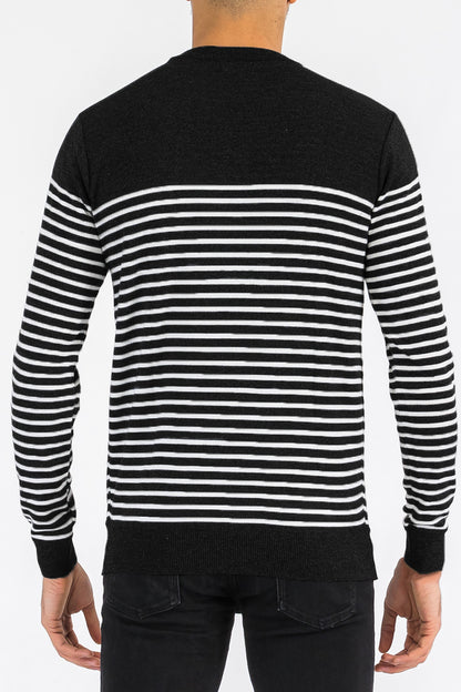 FULL KNIT STRIPED SWEATER NR2014