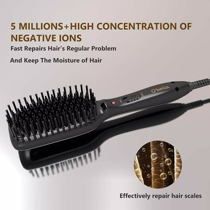 Hair Straightener Brush Hair Styler Electric Hot Comb