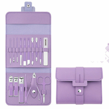 16 Pcs Nail Clippers Nail Cutter Nail Scissors With PU Bag