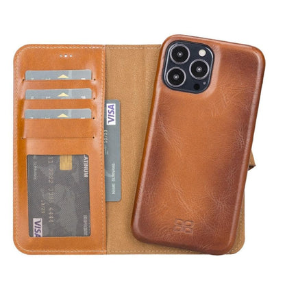 Full Leather Coating Detachable Wallet Case for Apple iPhone 13 Series