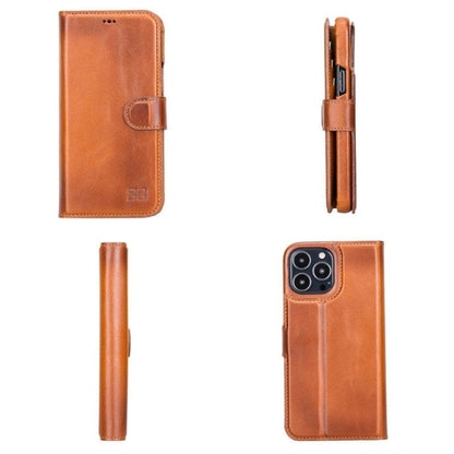 Full Leather Coating Detachable Wallet Case for Apple iPhone 13 Series