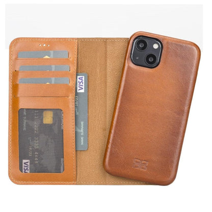 Full Leather Coating Detachable Wallet Case for Apple iPhone 13 Series