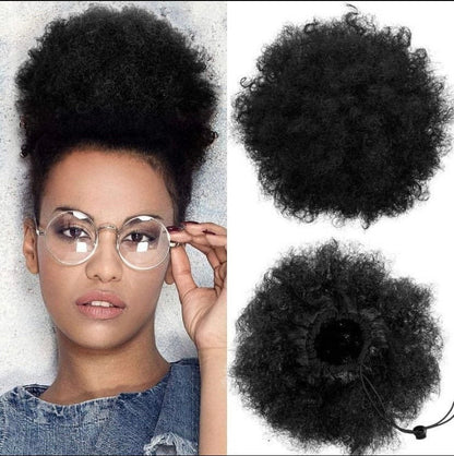 Afro Bun Puff Wig